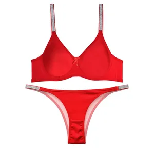 ست شورت و سوتین زنانه نوشه پوش مدل میکروفایبر نگین دار کد 90106