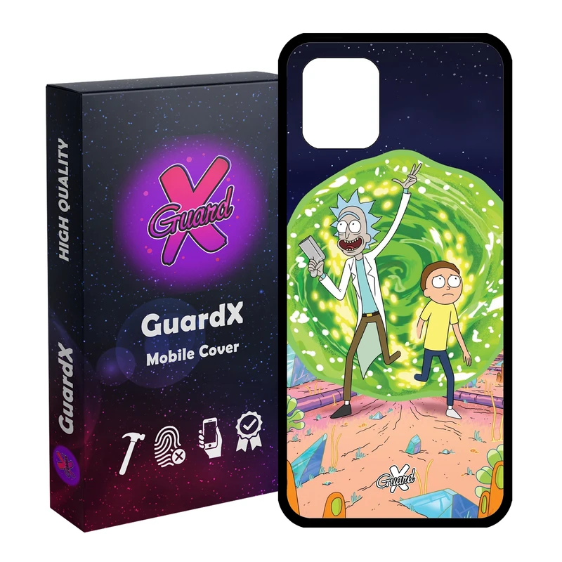 کاور گارد ایکس طرح Rick and Morty مدل Glass10190 مناسب برای گوشی موبایل سامسونگ Galaxy Note 10 Lite