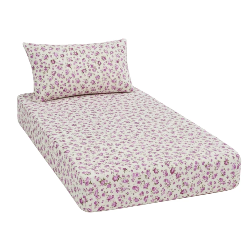 سرویس ملحفه 1 نفر 2 تکه مدل گلدار کد ar333