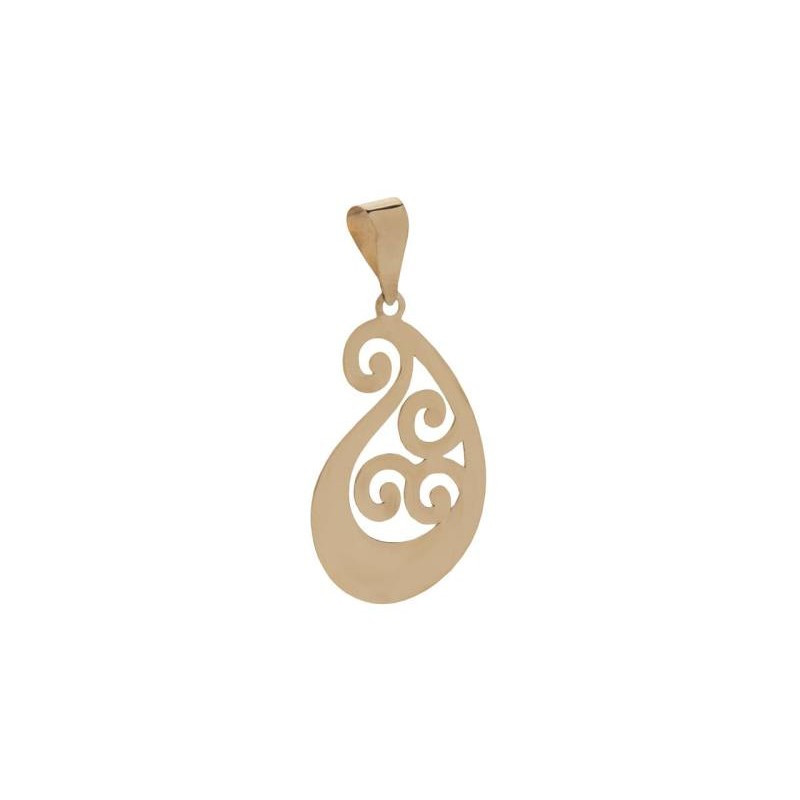 نیم ست طلا 18 عیار زنانه مدل بته جقه کد GH6325