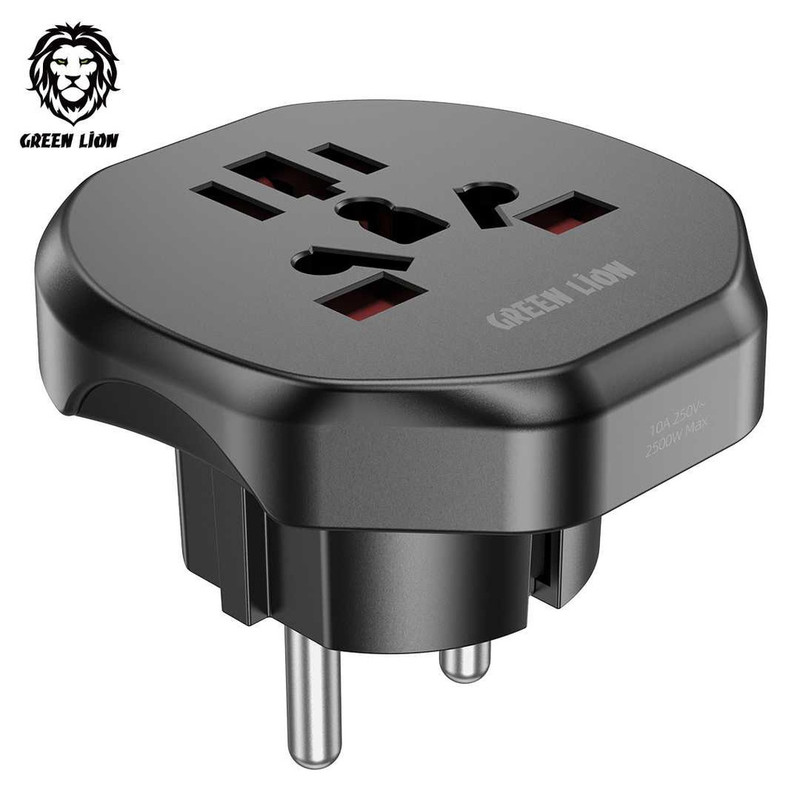 مبدل برق 3 به 2 گرین لاین مدل Conversion EU Plug