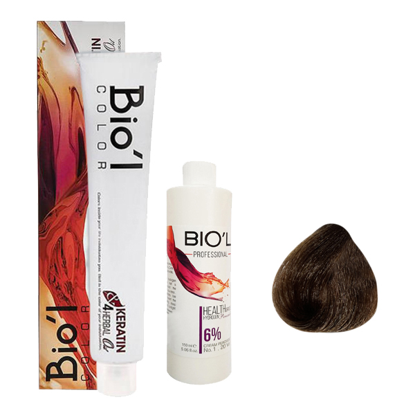 کیت رنگ مو بیول سری NATURAL شماره 5.0 حجم 100 میلی لیتر رنگ قهوه ای روشن