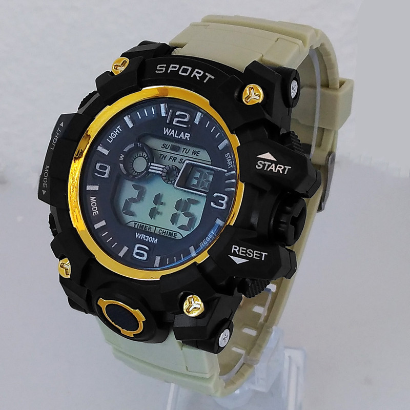 ساعت مچی دیجیتال بچگانه  والار مدل اسپرتSPORT ضدآب ورزشی تاریخ شمار چراغ هفت کد 500