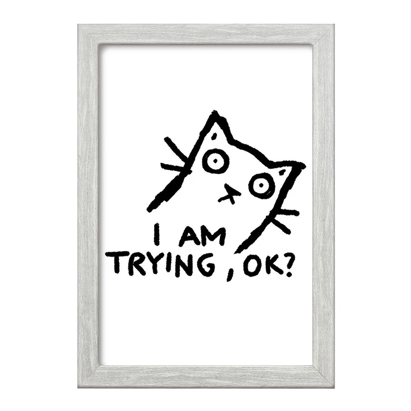 تابلو خندالو طرح گربه پر تلاش کد 29296