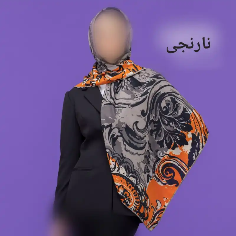 روسری زنانه مدل گلبرگ نخی بهاره 7284