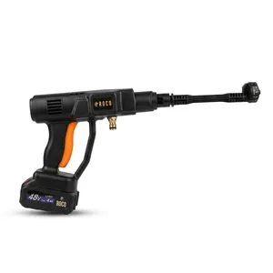 کارواش خانگی باتری‌خور 48 ولت روکو مدل High Pressure 1.5 MP با فشار 1.5 مگاپاسکال، مکش خودکار آب، قابلیت پاشش کف و شلنگ 5 متری