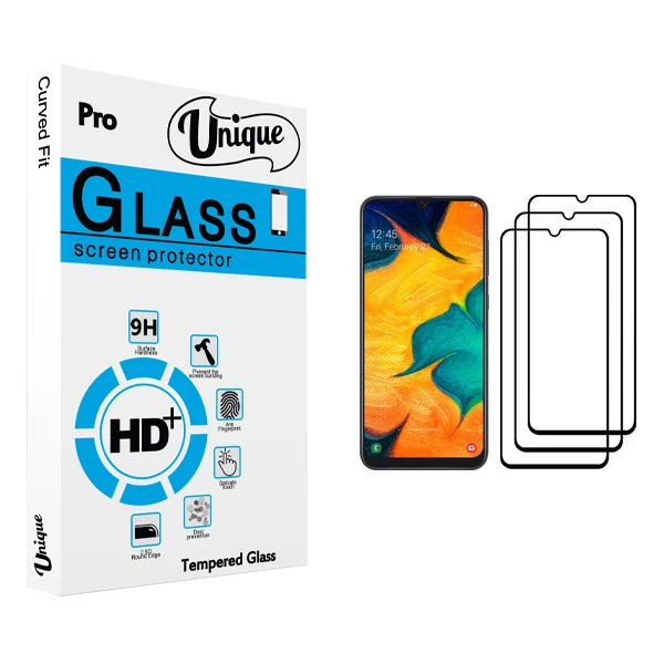 محافظ صفحه نمایش يونيک مدل +Clear مناسب برای گوشی موبایل سامسونگ Galaxy A30 بسته سه عددی