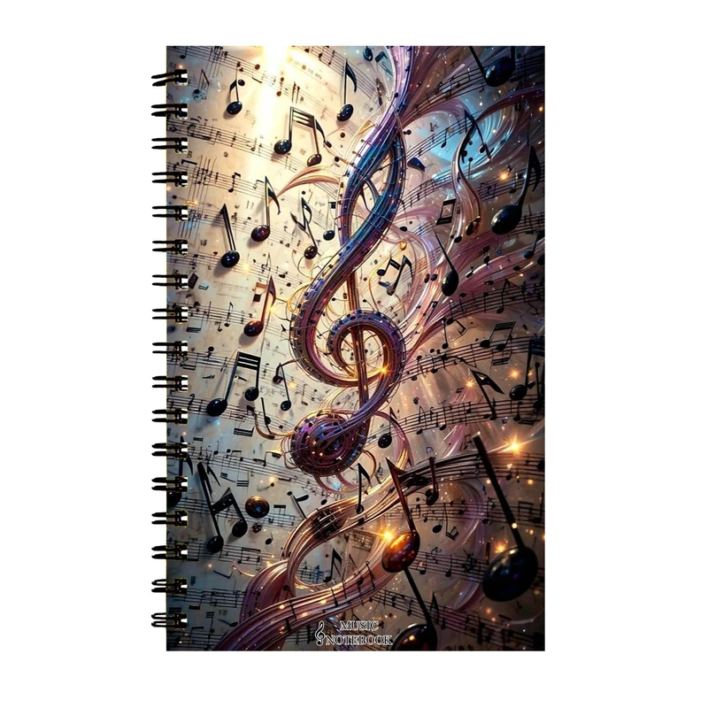 دفتر نت موسیقی 40 برگ مدل موسیقی سل کد 025
