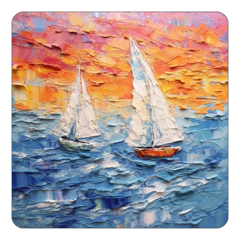 مگنت کاکتی طرح نقاشی رنگ روغن مدل mp72588