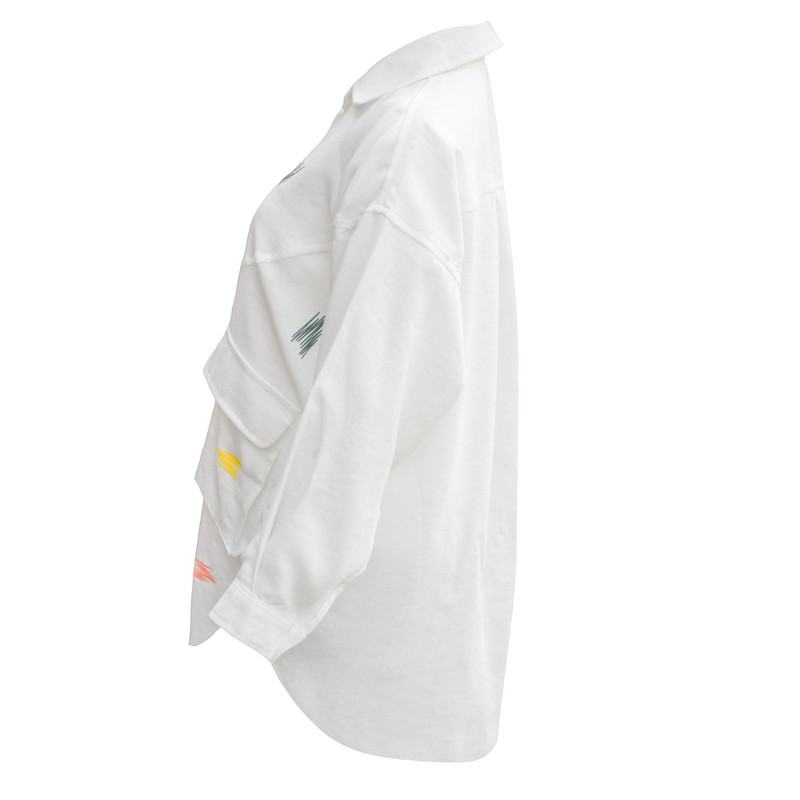 شومیز آستین بلند زنانه مدل مدادرنگی