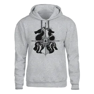 هودی مردانه مدل 104 رنگ طوسی