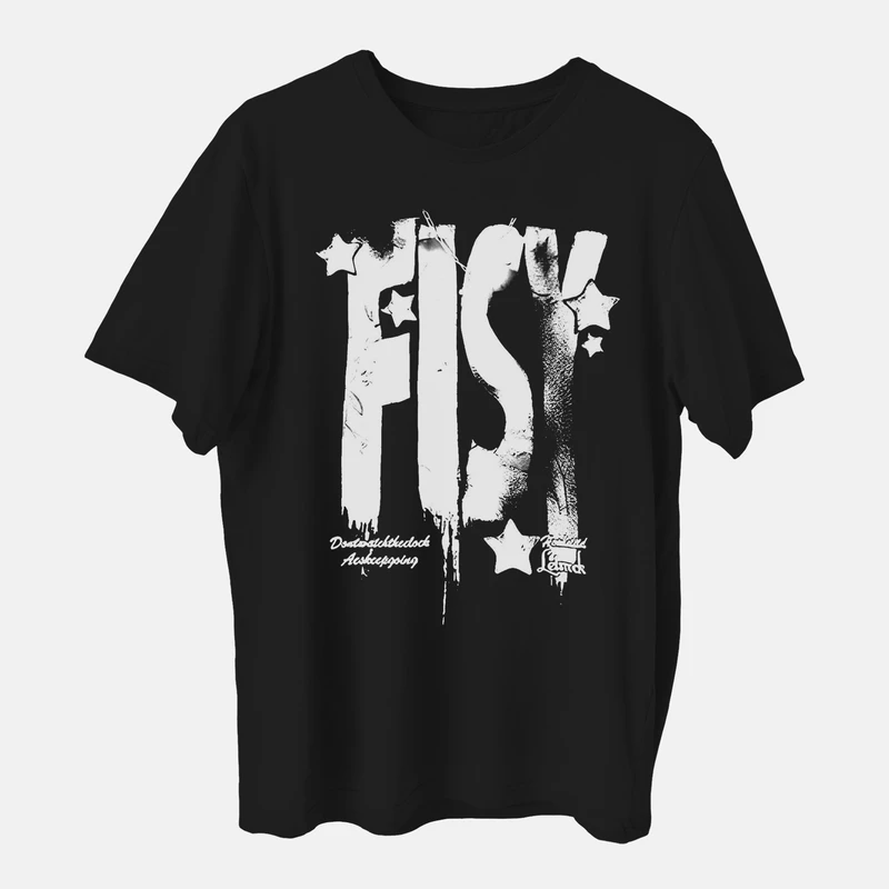 تی شرت اورسایز مردانه مدل دارک fisy شکافته mo430