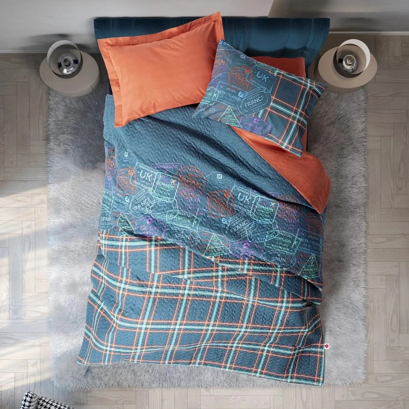 سرویس روتختی یک نفره 3 تکه کاتن باکس مدل Complete Set Girls & Boys Pleds Tarcin T.K+FTT