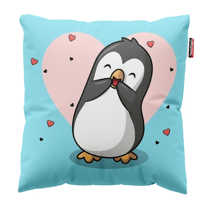 کوسن پاد آفرین مدل پنگوئن کوچولو کد 407 سایز 30*30 سانتی متر