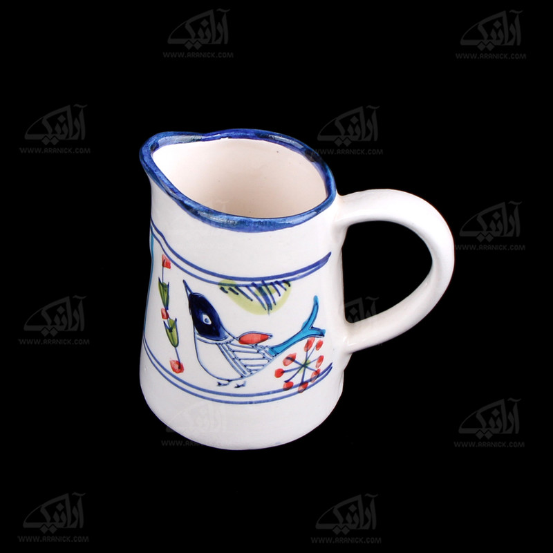 سس خوری سفالی‏ نقاشی زیر لعابی‏‏ رنگ ‏سفید‏ طرح ‏پرنده‏ مدل 1015400002