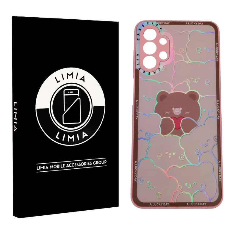 کاور لیمیا مدل فانتزی لنزدار پشت شیشه ای طرح عروسکی شبرنگی مناسب برای گوشی موبایل سامسونگ Galaxy A13 4G