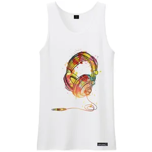 تاپ مردانه 27 مدل Watercolor Headphones کد MH954