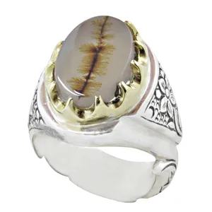 انگشتر نقره مردانه مدل شجر کد s22