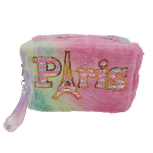 کیف لوازم آرایش زنانه مدل پولیشی طرح پاریس