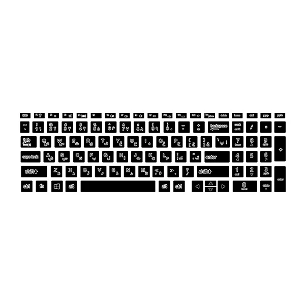  برچسب حروف فارسی کیبورد توییجین و موییجین مدل H-01 مناسب برای لپ تاپ Hp 250g7