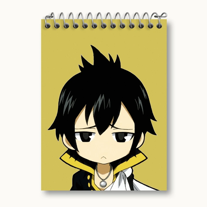 دفتر یادداشت 50 برگ خندالو مدل گری انیمه فری تیل Fairy Tail کد 16493