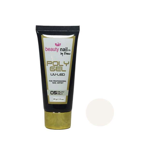 پلی ژل کاشت ناخن بیوتی نیل کد 05 milky حجم 60 میلی لیتر