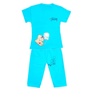 ست تی شرت آستین کوتاه و شلوار دخترانه مدل 212