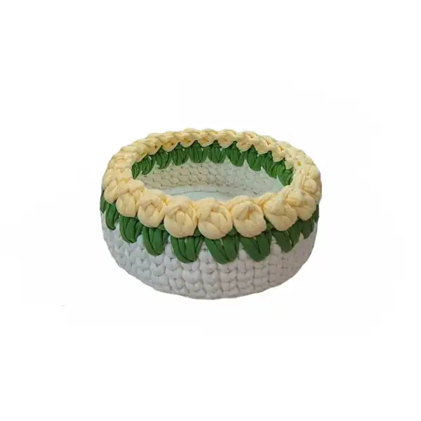 سبد قلاب بافی تریکو گل لاله کد 28