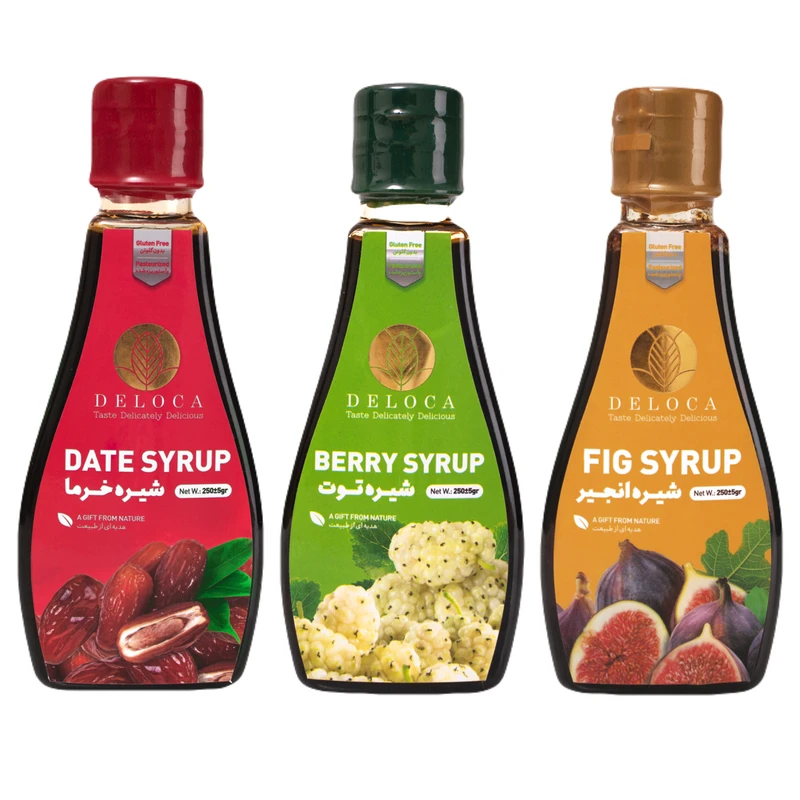 شیره انجیر، خرما و توت دلوکا - 250 گرم بسته 3 عددی