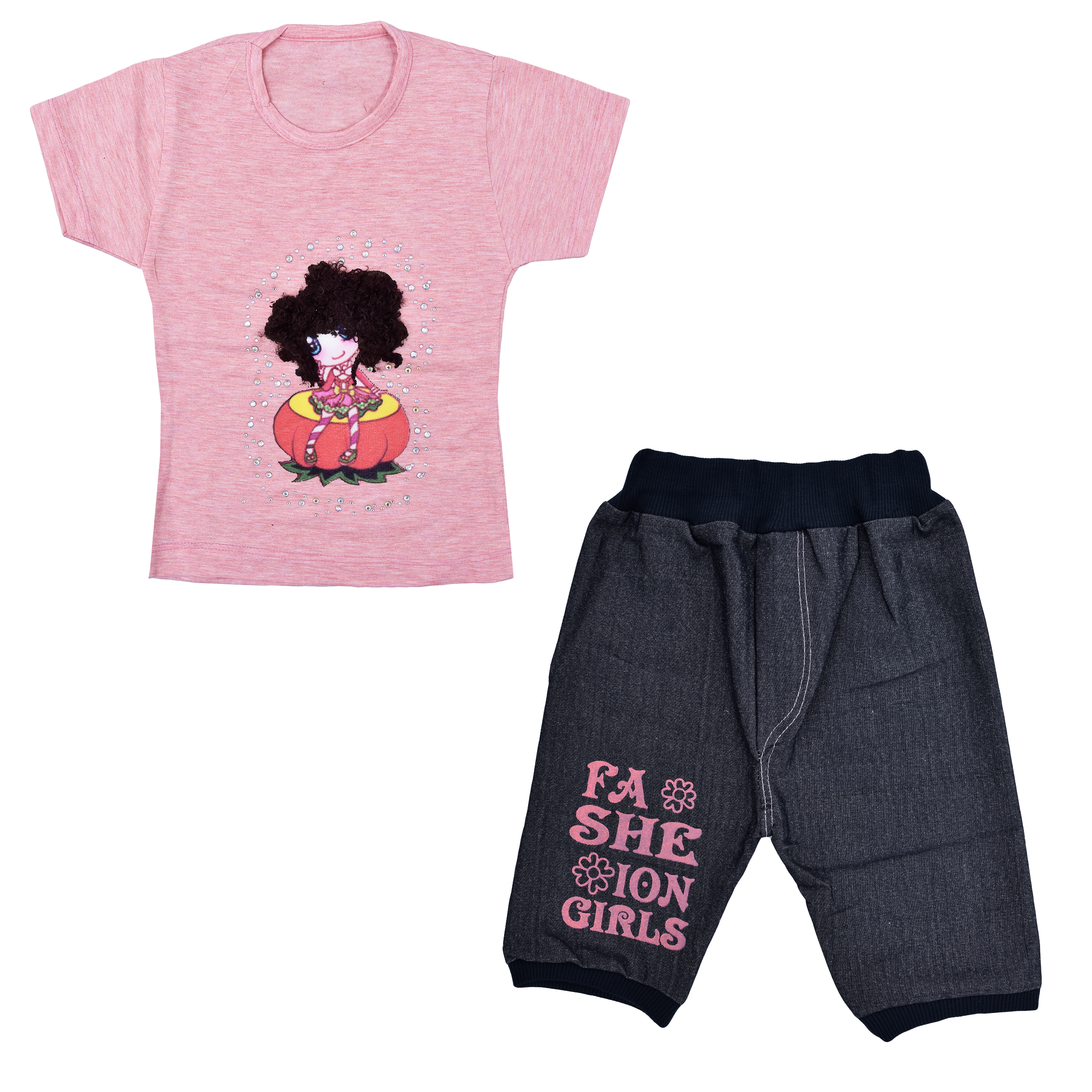 ست تی شرت و شلوارک نوزادی کد 2030SPTO