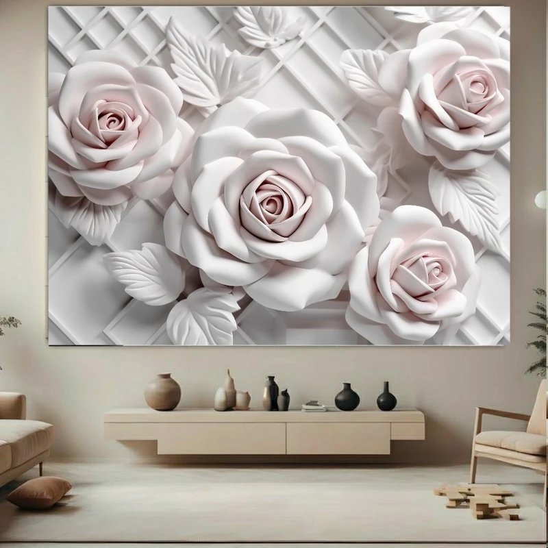 تابلو بوم طرح گل رز فانتزی کد FP105084