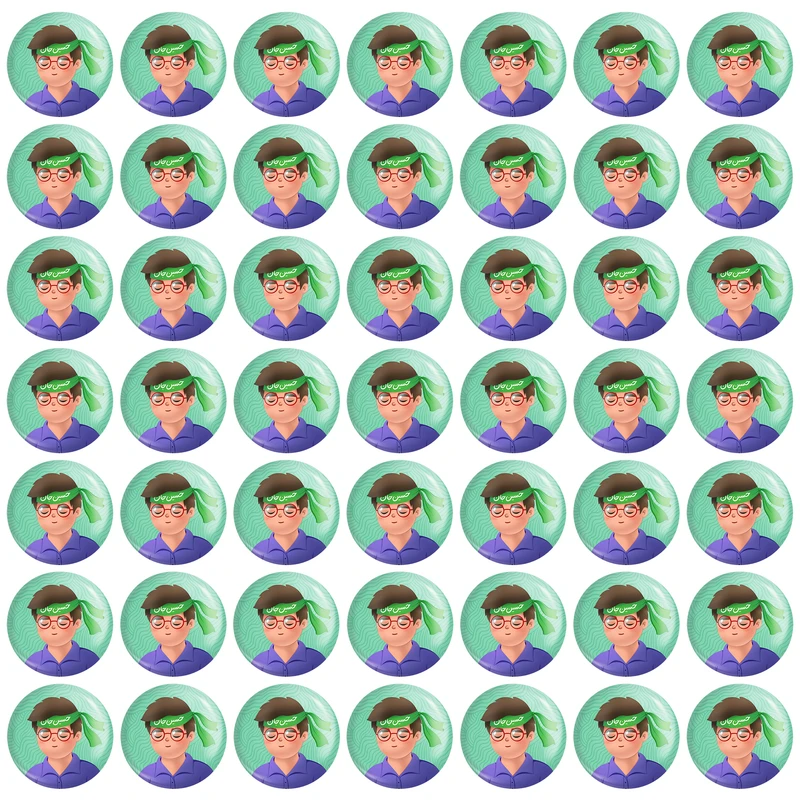 مگنت خندالو مدل کودکانه محرم و اربعین امام حسین کد 7680 بسته 49 عددی