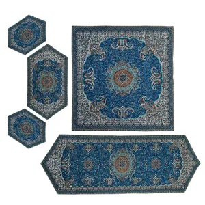 ست 5 تکه رومیزی ترمه طرح شاه نشین کد 20082