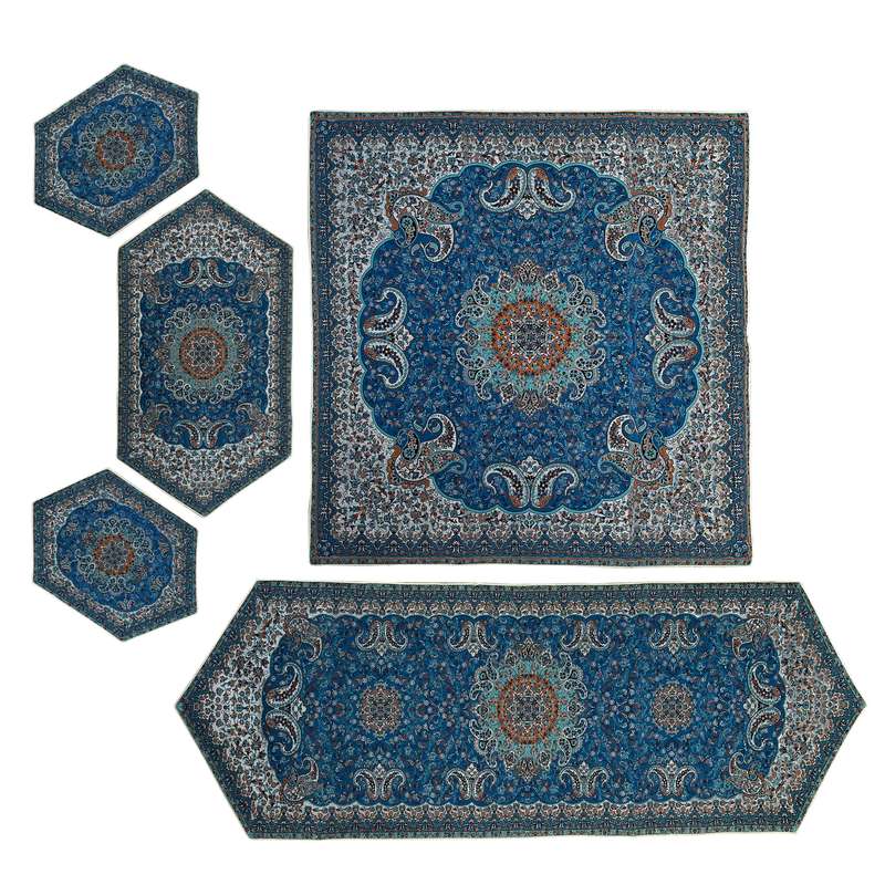 ست 5 تکه رومیزی ترمه طرح شاه نشین کد 20082