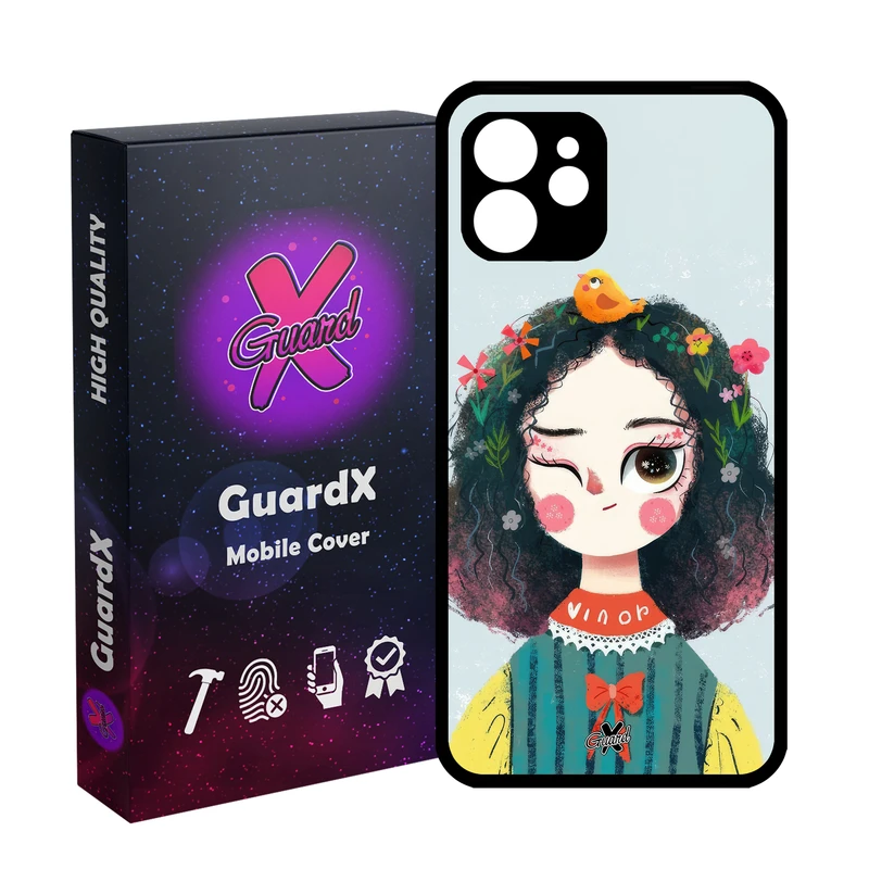 کاور گارد ایکس طرح دختر مدل Glass10639 مناسب برای گوشی موبایل اپل iPhone 12