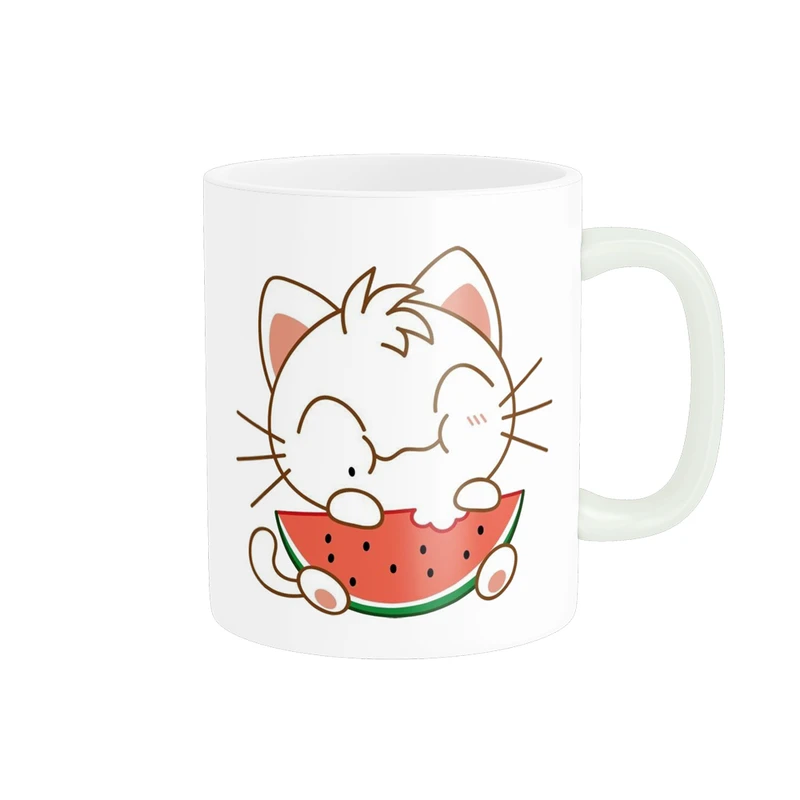 ماگ پادآفرین مدل یلدایی شب یلدا شب چله طرح انار و هندوانه کد p2677