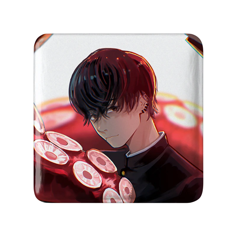 مگنت خندالو طرح یوشیدا انیمه مرد اره ای Chainsaw Man  مدل مربعی کد 22309