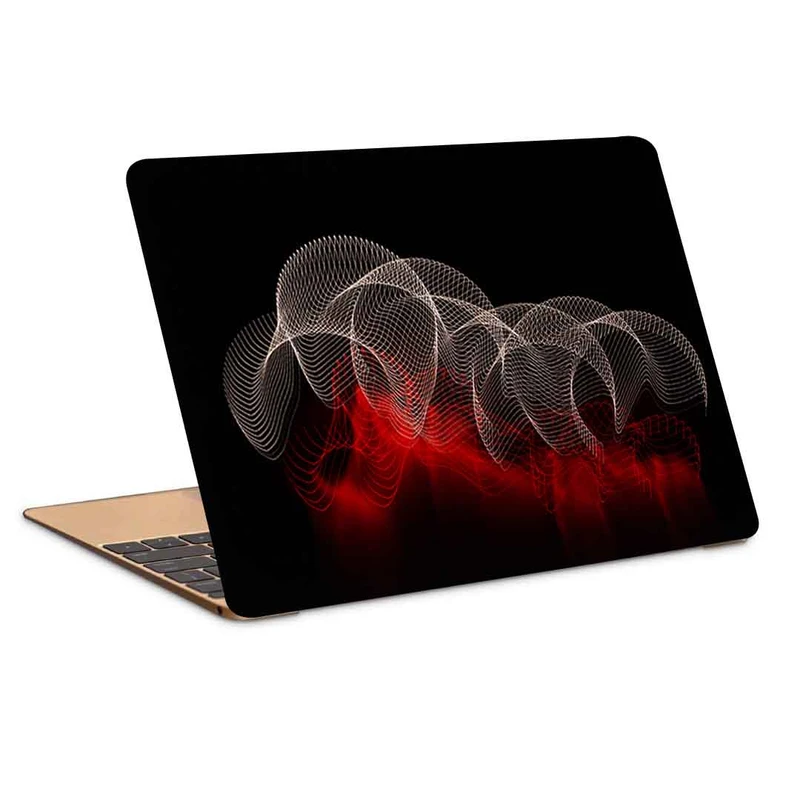 استیکر لپ تاپ طرح abstract lines spots dark background کد P-601 مناسب برای لپ تاپ 15.6 اینچ