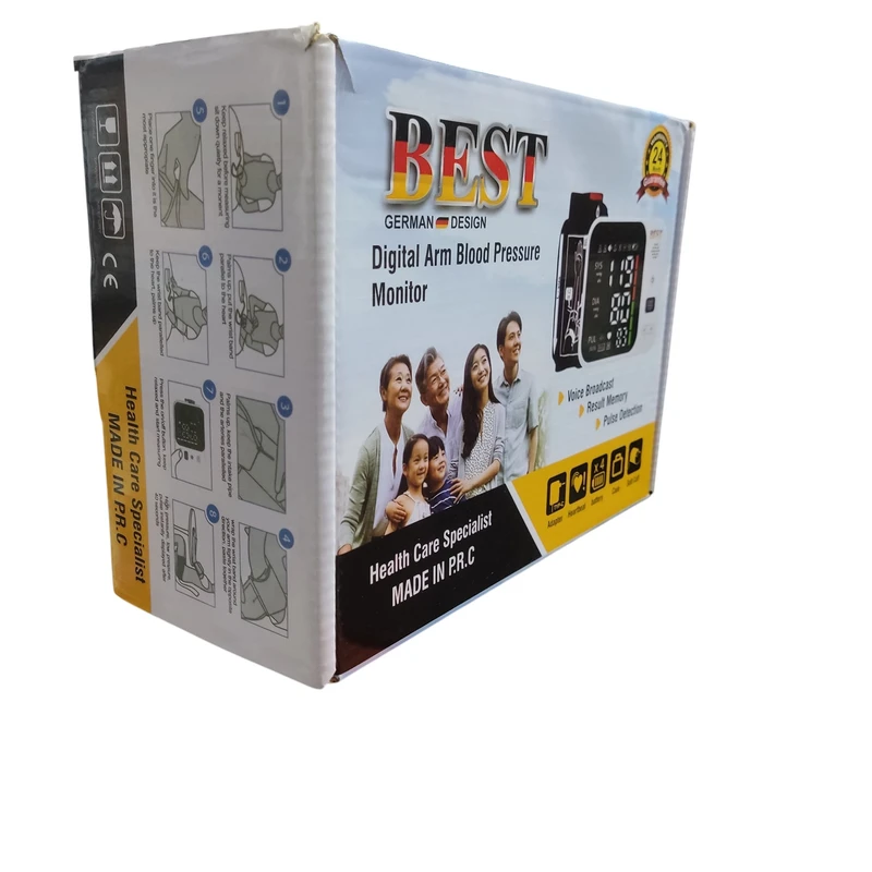 عکس شماره 2 : فشارسنج بازویی دیجیتال بست مدل gk 102 با قابلیت اعلان صوتی فارسی، کاف فنری قابل استفاده برای بازو 22 تا 42 سانتی متر، نمایش وضعیت باتری، همراه با آداپتور و کیف نگهداری