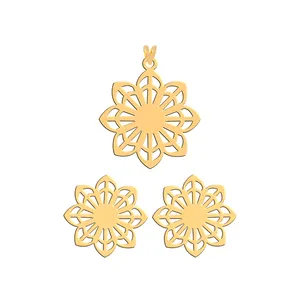 نیم ست طلا 18 عیار زنانه فرشته مدل 01 طرح اسلیمی 00089