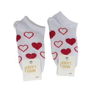 جوراب ساق کوتاه مدل قلب کد 19 مجموعه 2 عددی