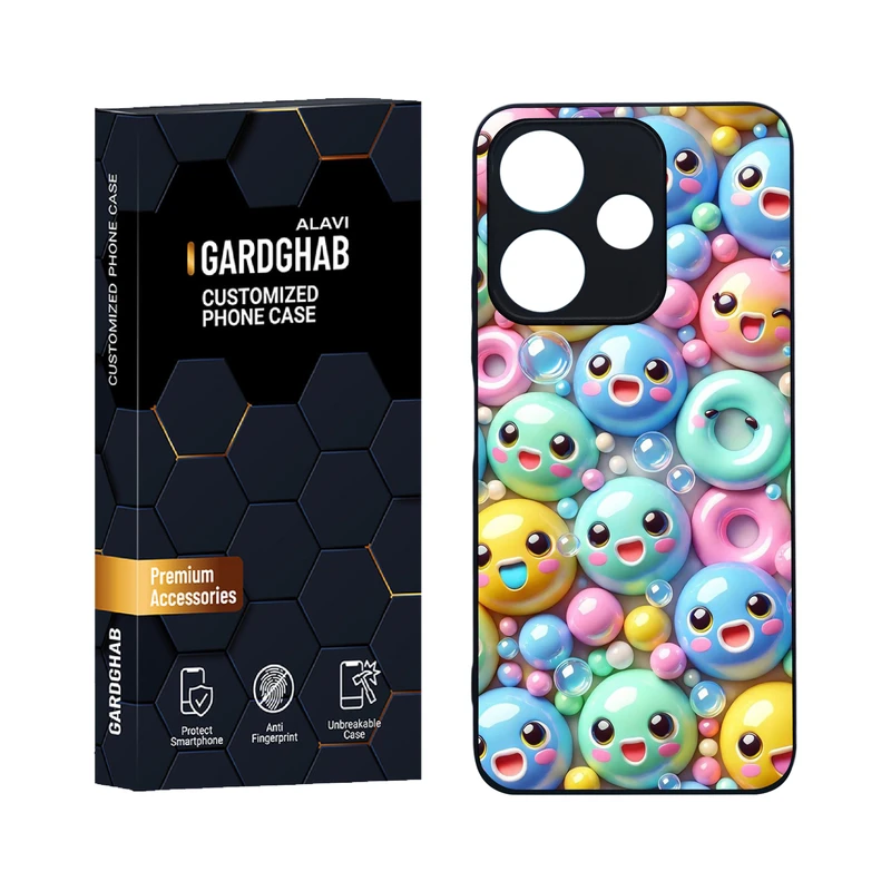 کاور گارد قاب علوی مدل دورژله ای کارتنی و انیمه مناسب برای گوشی موبایل شیائومی Redmi 13 4G / 5G