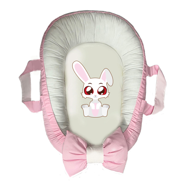 سرویس خواب سه تکه نوزاد مدل گارد محافظ دار طرح خرگوشی کد 054