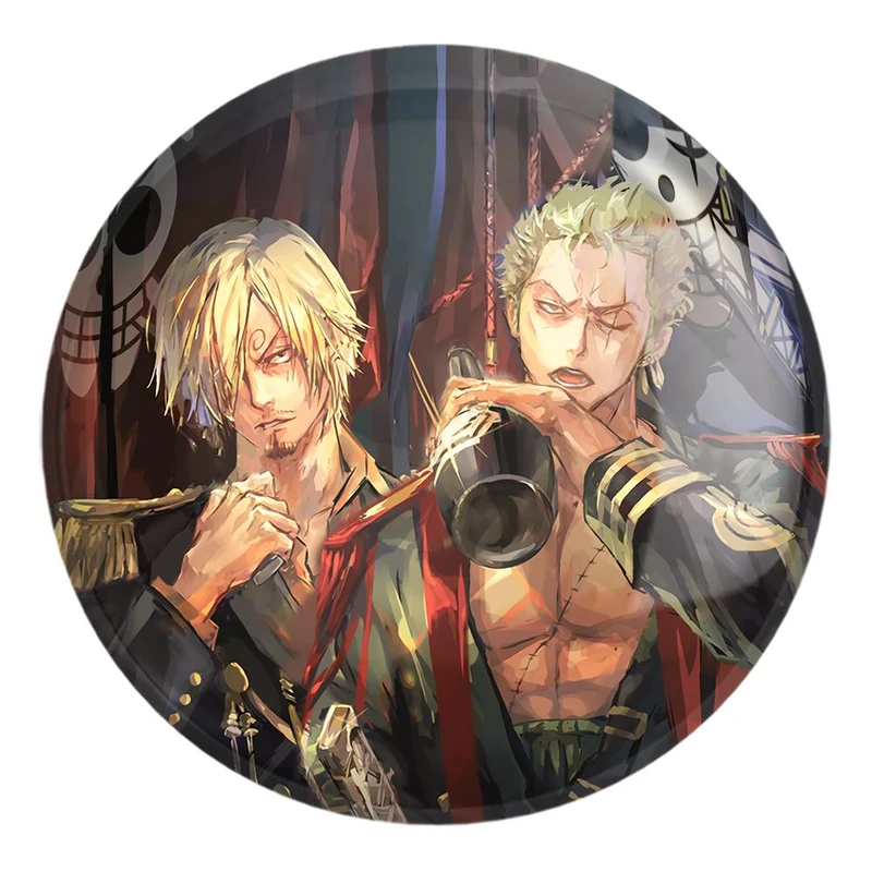 پیکسل خندالو طرح زورو و سانجی انیمه وان پیس One Piece کد 11432 مدل بزرگ