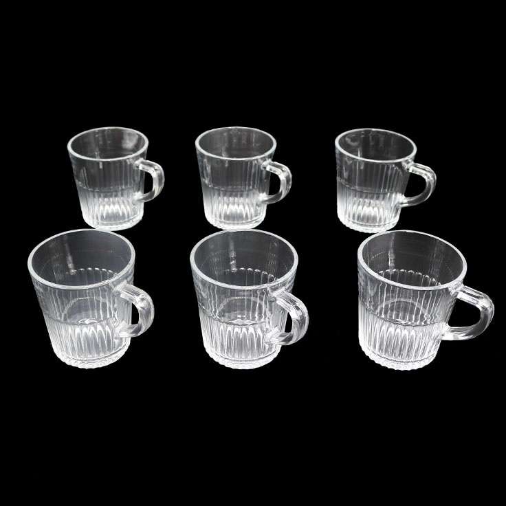 لیوان مدل شیاردار کد DH2281 مجموعه 6 عددی
