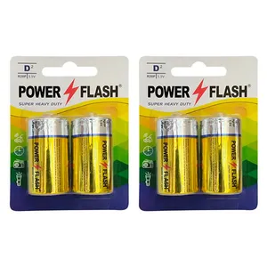 باتری D پاور فلش مدل Heavy Duty-D بسته 4 عددی