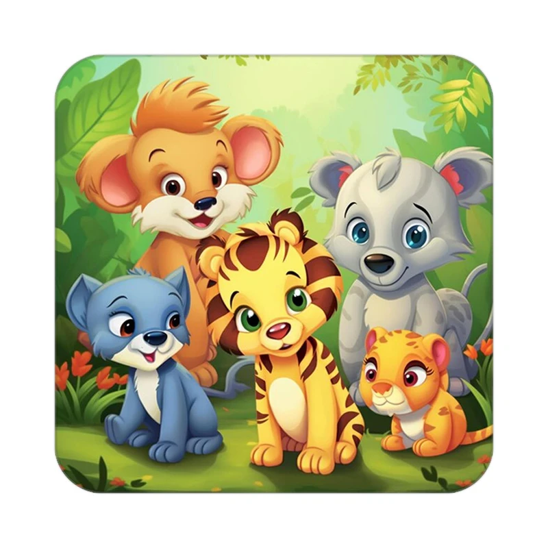 زیر لیوانی کاکتی طرح حیوانات کارتونی مدل mp28763