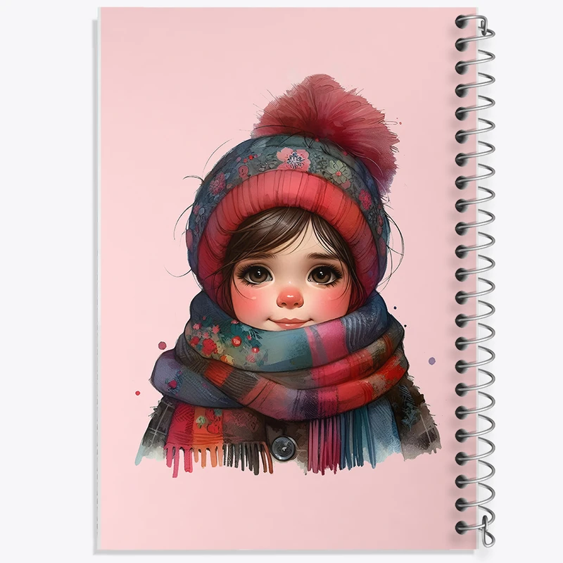 دفتر شطرنجی 50 برگ خندالو طرح دخترانه کیوت کد N5257