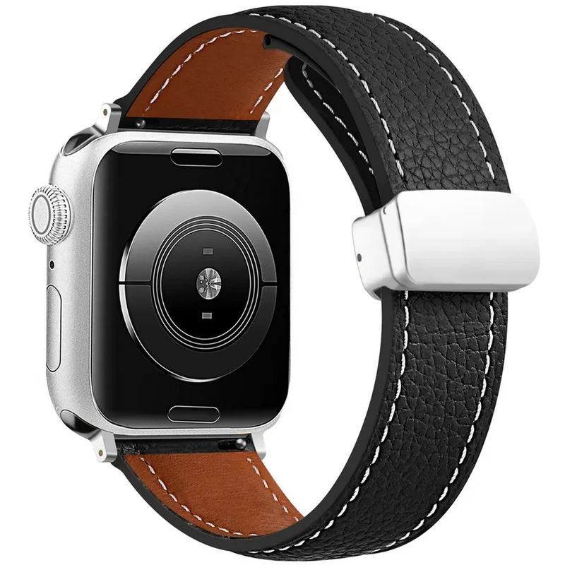 بند اسپریگ مدل Magnetic Leather SP مناسب برای  اپل واچ Series 10 42mm 