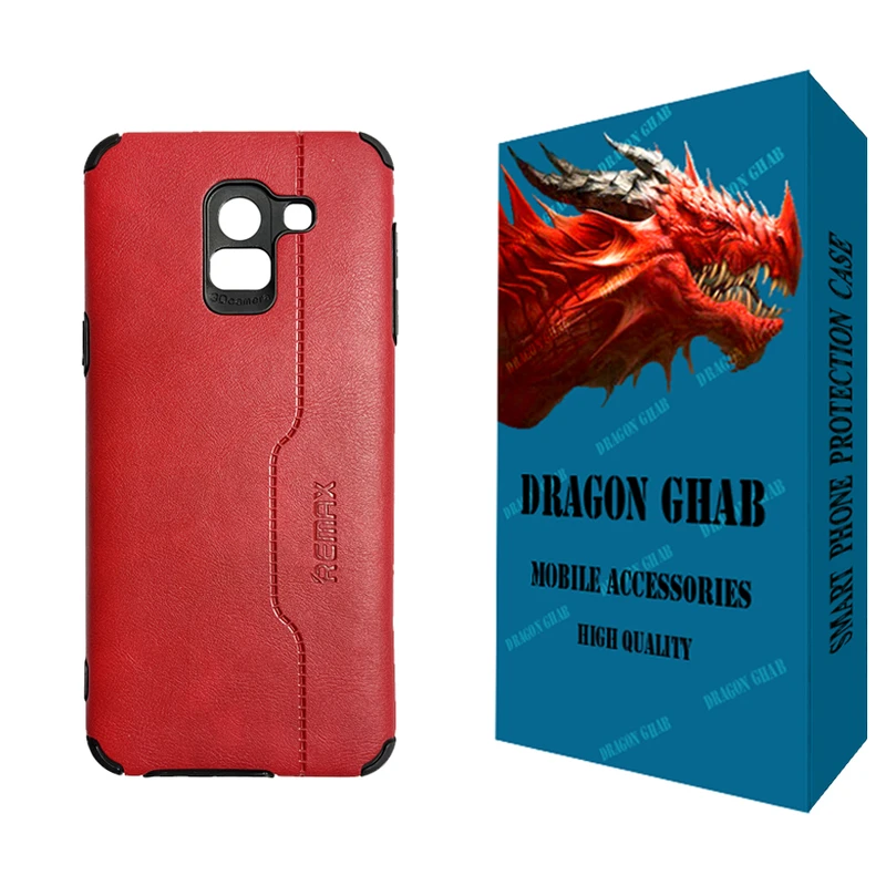 کاور دراگون قاب مدل چرم مناسب برای گوشی موبایل سامسونگ Galaxy J6